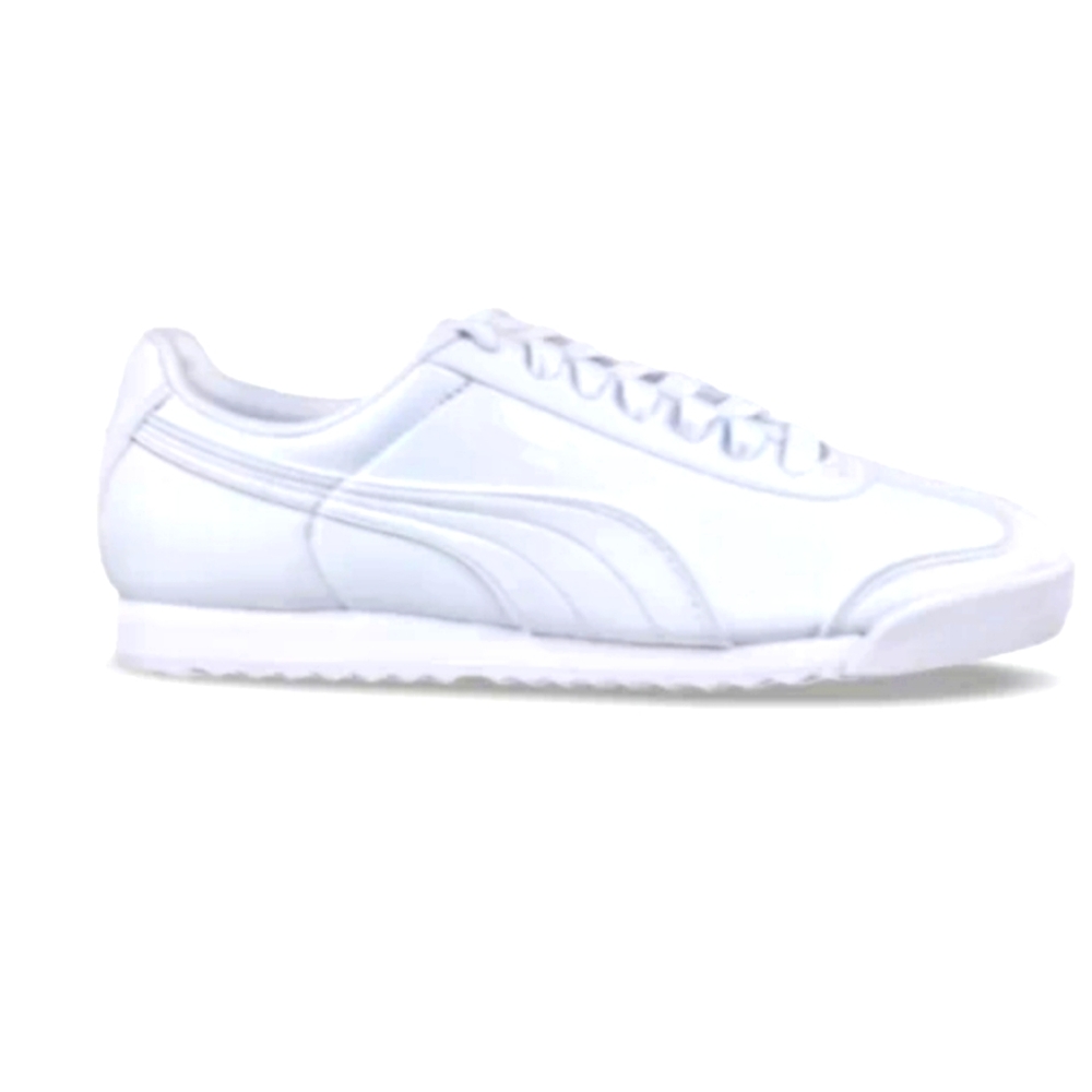 PUMA Roma Basic Sneakers 354259-14 Size US 6.5 Pure While EUC